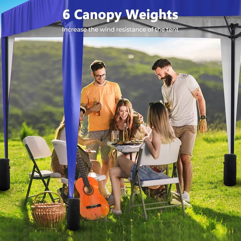 10 x 20 Pop Up Canopy Tent with 6 Sidewalls, Portable Party Canopy with 6 Weight Bag