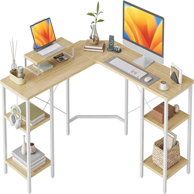 50.4 inch Computer Corner Desk - Natural