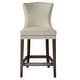 preview thumbnail 1 of 4, Uttermost Dariela 20 Inch Wide Birch Wood Frame Kitchen Stool with Cream White / Walnut