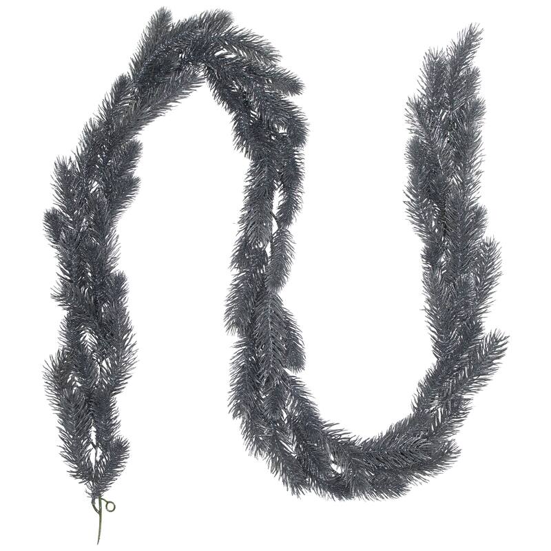 Glittery Pine Artificial Christmas Garland - 6' - Silver - Unlit