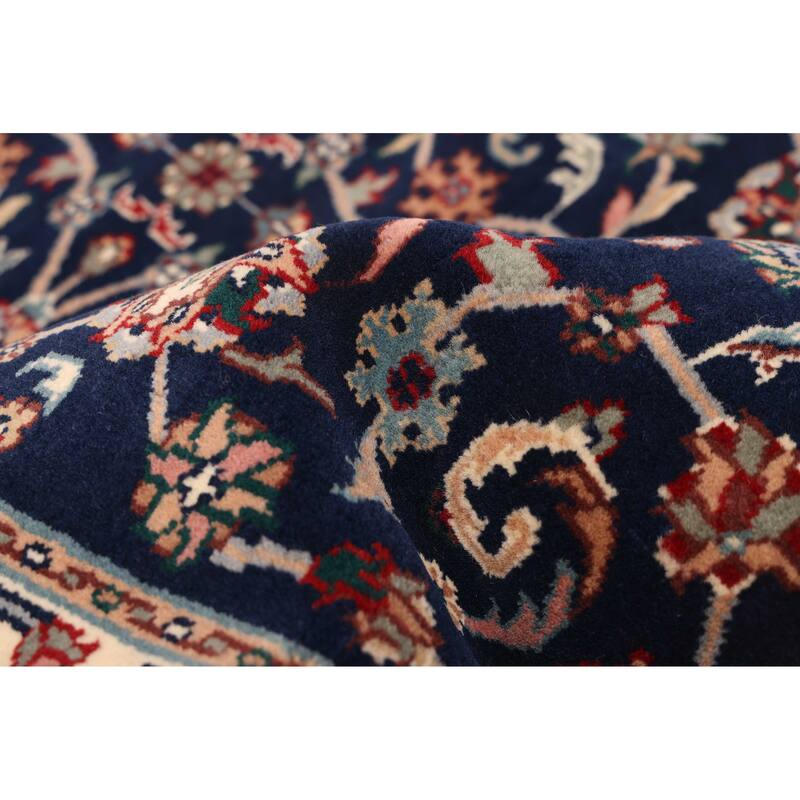 ECARPETGALLERY Hand-knotted Finest Agra Jaipur Dark Navy Wool Rug - 2'7 x 10'3