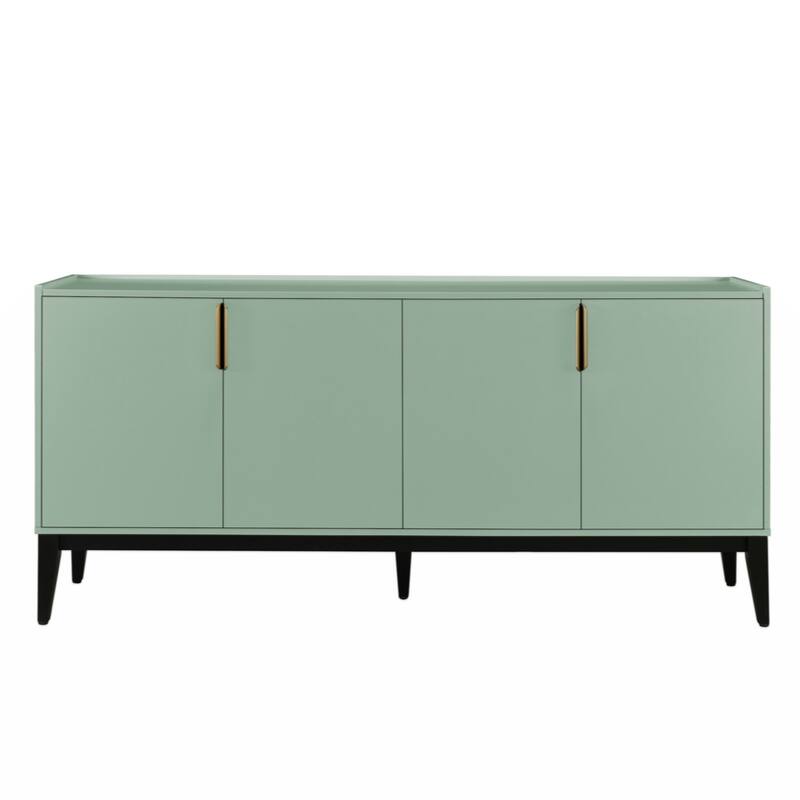 Storage Cabinet Sideboard Wooden Cabinet with 4 Doors for Hallway, Entryway, Living Room, Bedroom, Adjustable Shelf