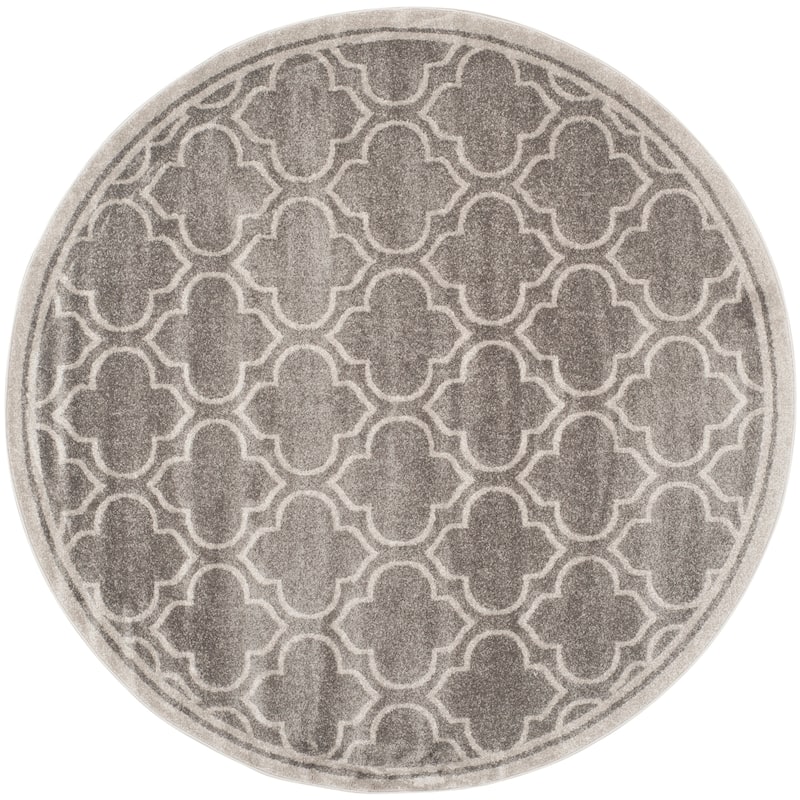 SAFAVIEH, Amherst Doraline Modern Rug - 5' Round - Grey/Light Grey