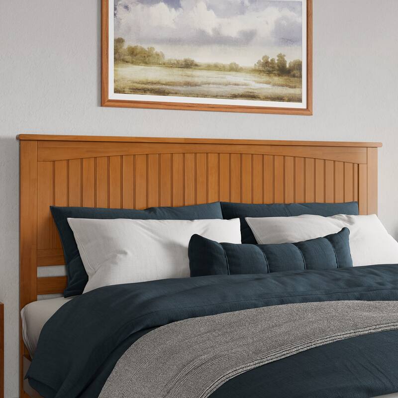 Naples Solid Wood Low Profile Platform Bed with Matching Footboard