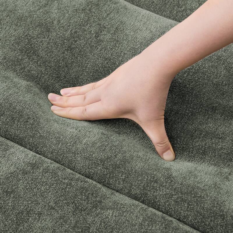 88"W 3-Seater Sofa Chenille Upholstered Couch Modern Loveseat Sofa Wooden Frame Sofa for Living Room