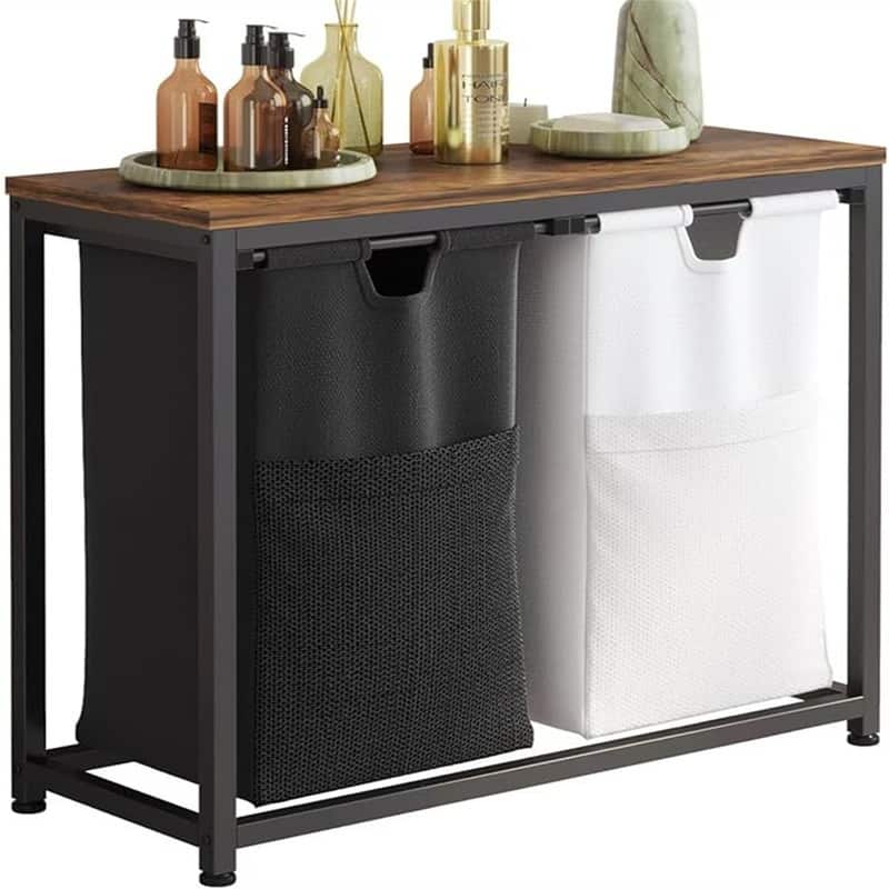 Laundry Basket Double - 30.31"L x 13.77"W x 28.74"H