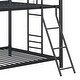 preview thumbnail 4 of 7, Triple Bunk Bed Frame, Twin/Twin/Twin, Sturdy Steel Structure, Space-Saving Design for Kids' Bedrooms
