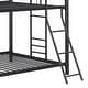 preview thumbnail 9 of 8, Twin over Twin over Twin Metal Triple Bunk Bed with Ladder