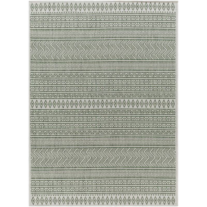 Artistic Weavers Cintia Indoor/ Outdoor Bohemian Stripe Area Rug - 8'10" x 12' - Green