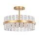 preview thumbnail 11 of 10, Jojospring Casandra 4-light Drum Glass Strip Flush Mount