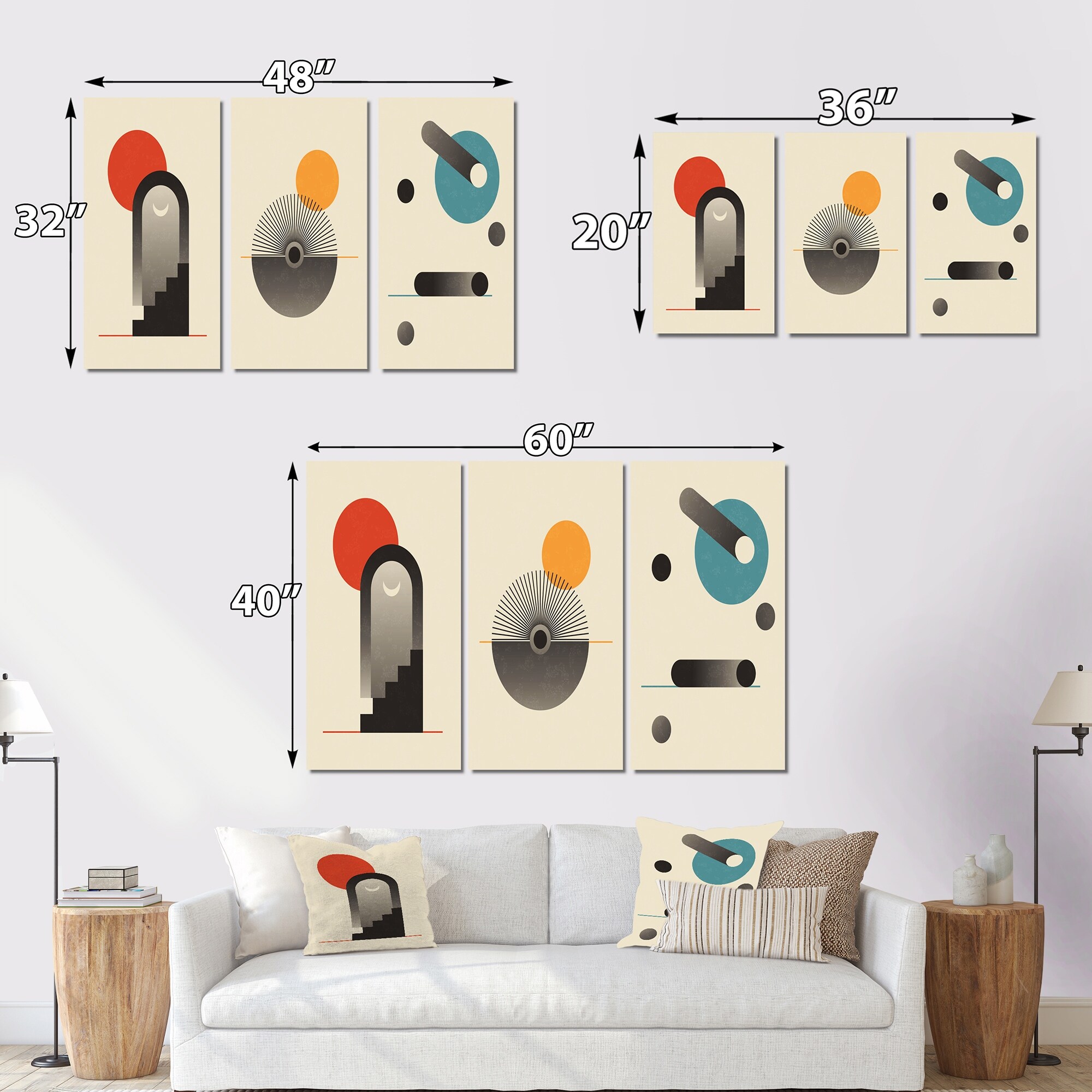 半額以下で買えるクーポン特集 Designart 'Minimalistic Japanese Geometric Vintage Designs 人文