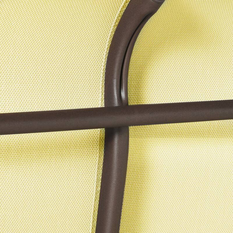 2-Person Outdoor Glider Bench，Patio Glider Loveseat Chair With Powder Coated Steel Frame