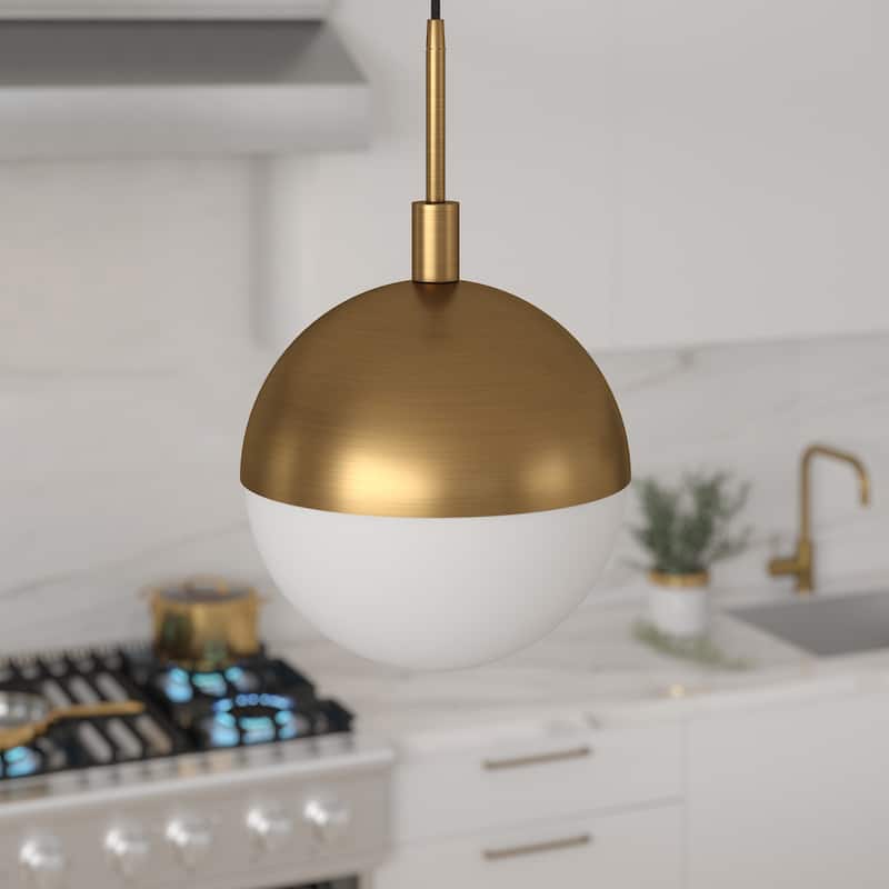 Orb Metal and Glass Globe Pendant
