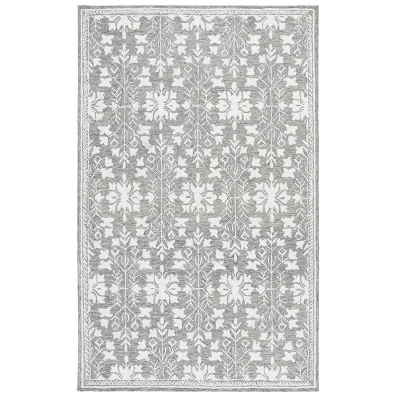 SAFAVIEH Handmade Metro Elsabe Wool Rug - Grey/Ivory - 5' x 8'