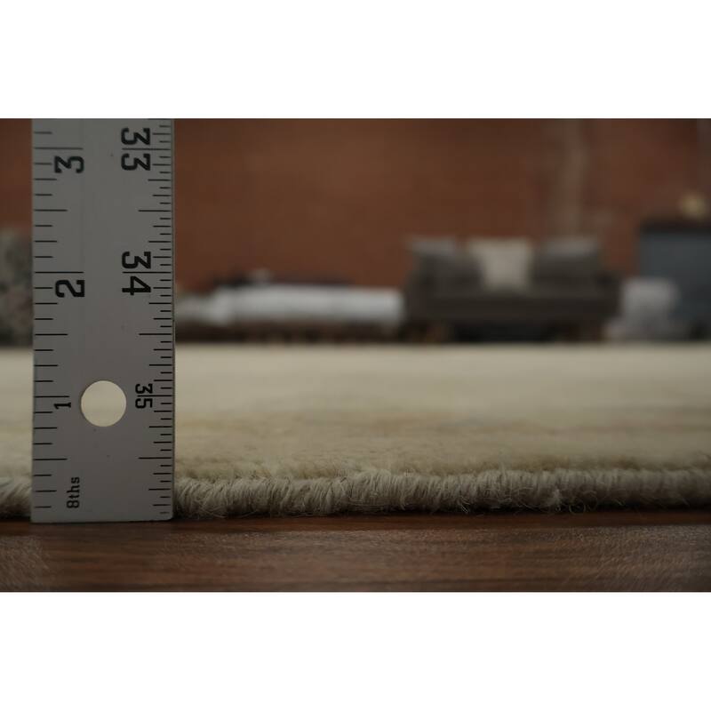 Hand Knotted Oriental 100% Wool Carpet Transitional Floral Beige & Ivories Oushak Area Rug - 12' 0'' X 8' 10''