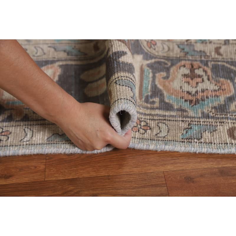 Distressed Tabriz Persian Antique Area Rug Living Room Wool Carpet - 6'4" x 9'2"