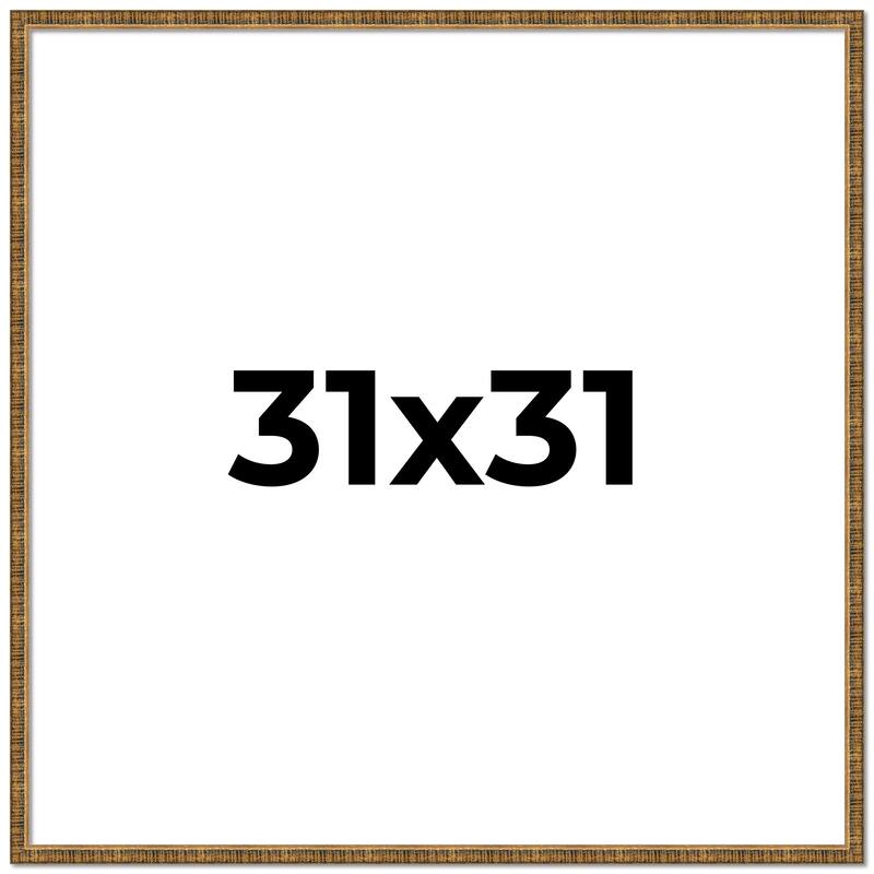 31x31 Frame Gold Solid Wood Picture Frame Includes UV Acrylic