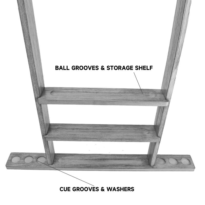 GSE™ 6-Pool Cue Wall Mounting Billiard Cue Rack, Hanging Wall Mounted Pool Cue Stick Holder