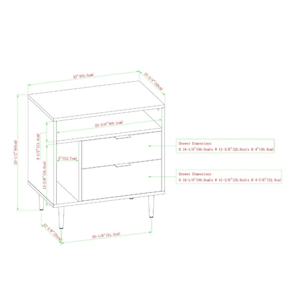 Carson Carrington 25-inch Modern Storage Nightstand