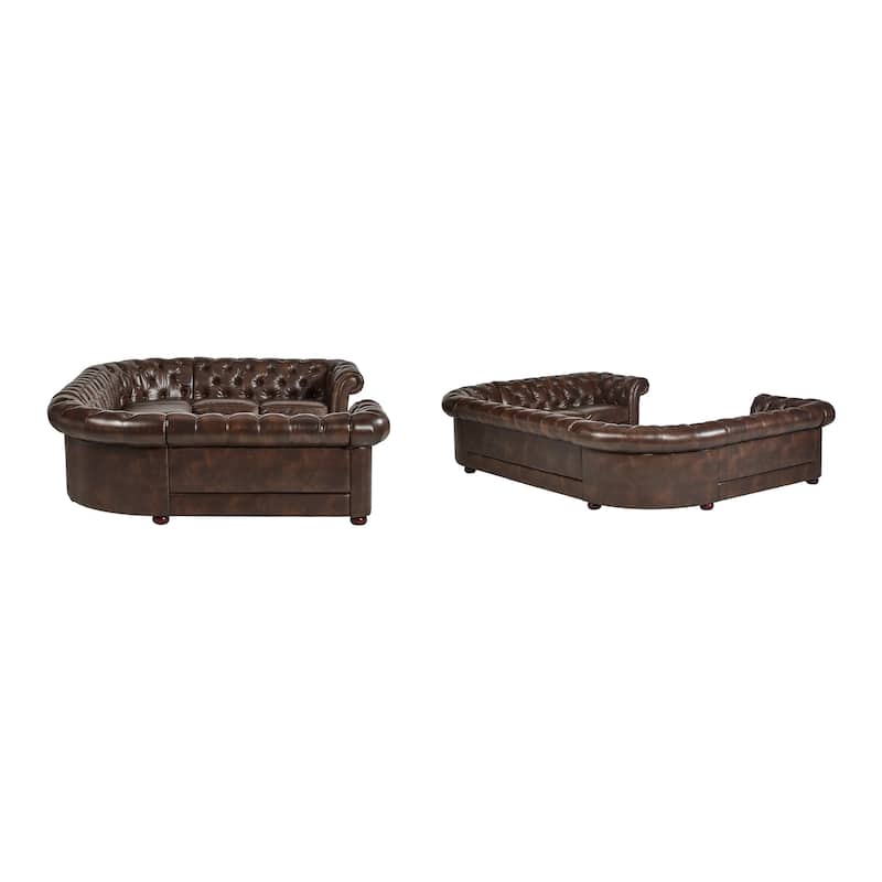 Gdansk 9-Seat U-Shaped Chesterfield Sectional Sofa