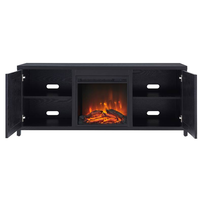 Granger 58" TV Stand with Log Fireplace Insert