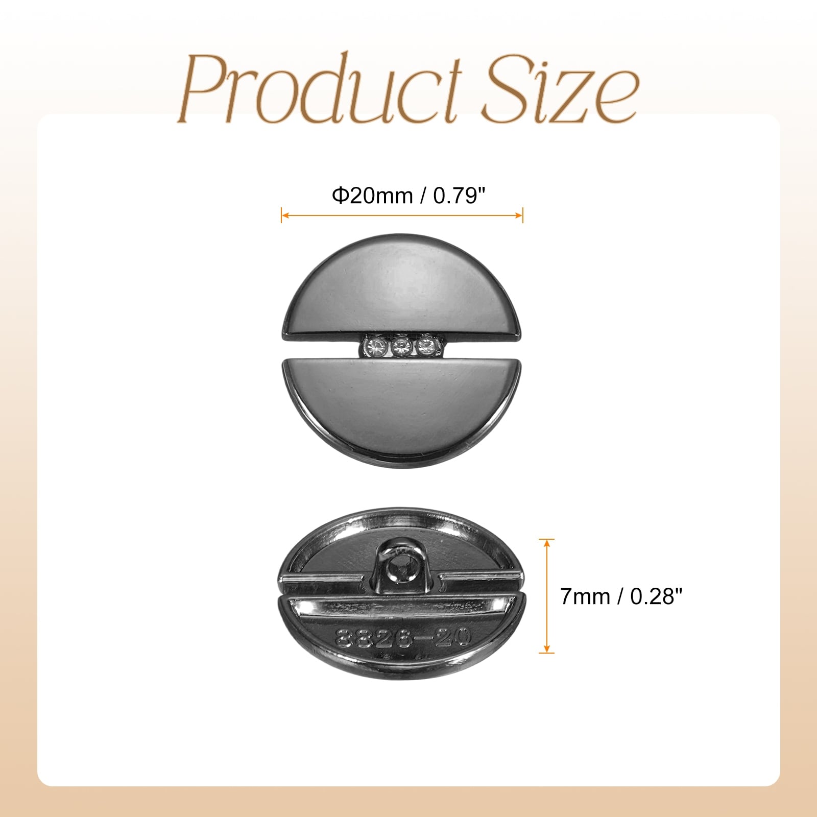 Metal Round Buttons Alloy Shank Diamond Setting Sewing Craft Replacement Buttons for Clothing Decoration DIY Accessories