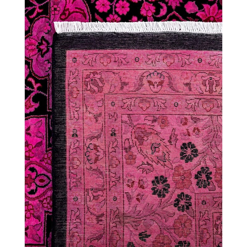 Overdyed, One-of-a-Kind Hand-Knotted Area Rug - Pink - 8' 2" x 10' 1"