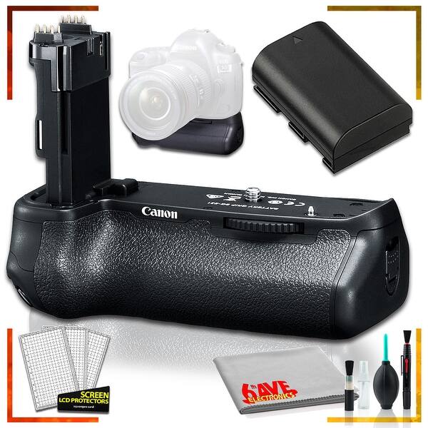 Shop Canon Bg E21 Battery Grip With Lp E6n Battery Base Power Bundle Overstock 30061885