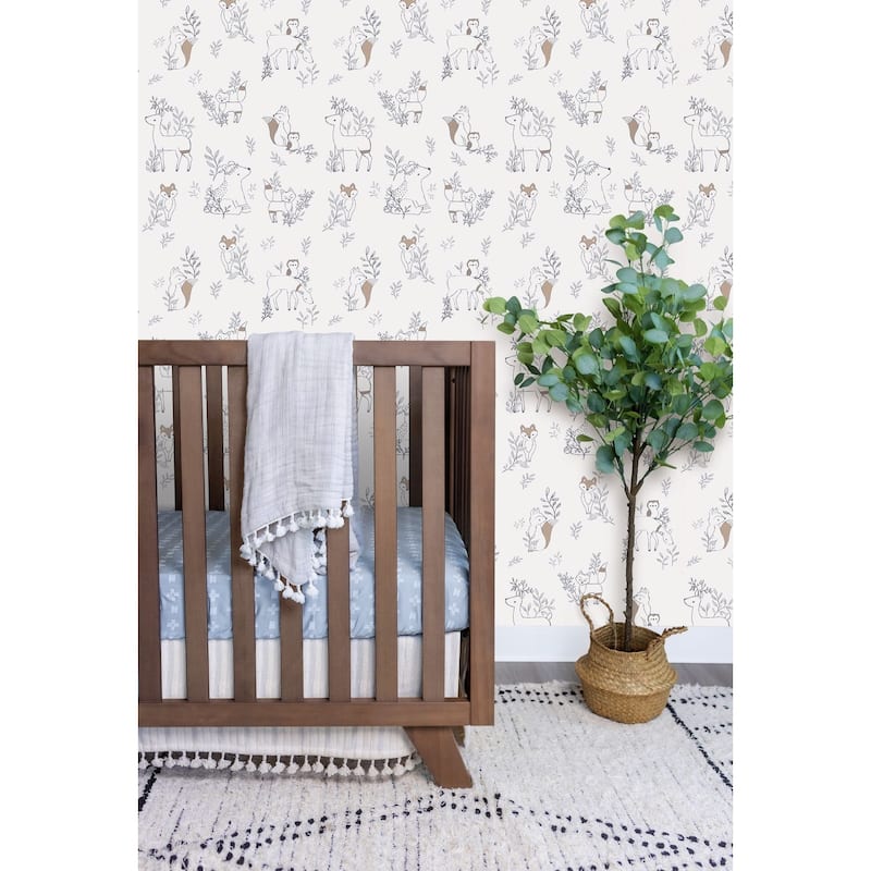 Crane Baby Nursery Wallpaper