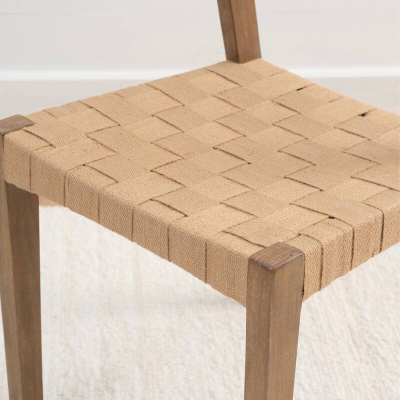 Maura Woven Brown Size Chair Set of 2