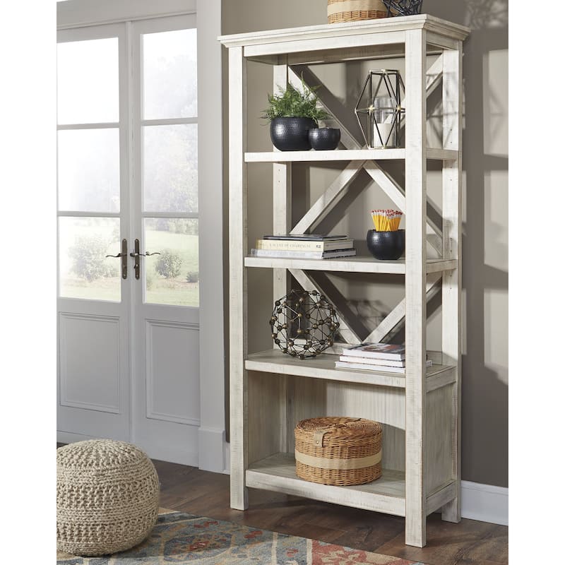 Signature Design by Ashley Carynhurst White Home Office Desk and Storage