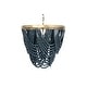 preview thumbnail 16 of 45, 2-Tier Draped Wood Bead Chandelier Blue