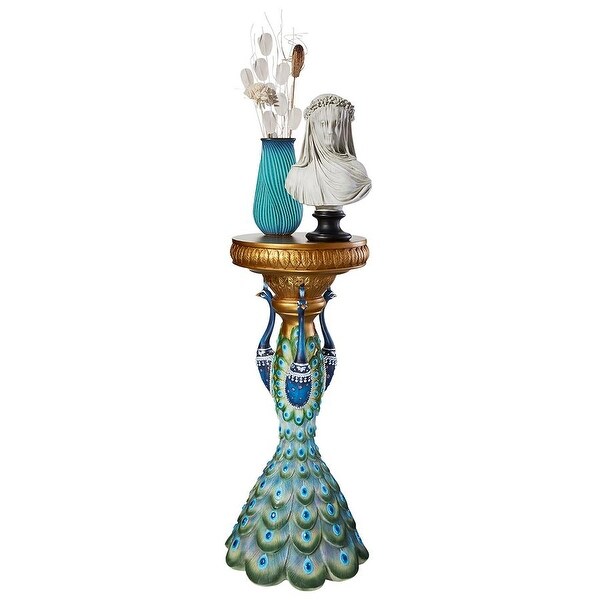 Design Toscano Great Ruler Peacock Sculptural Pedestal