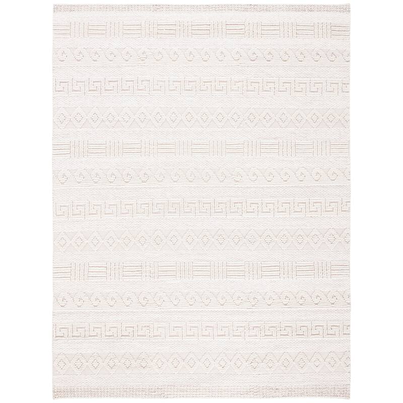 SAFAVIEH Handmade Natural Fiber Scarlet Stripe Wool Rug