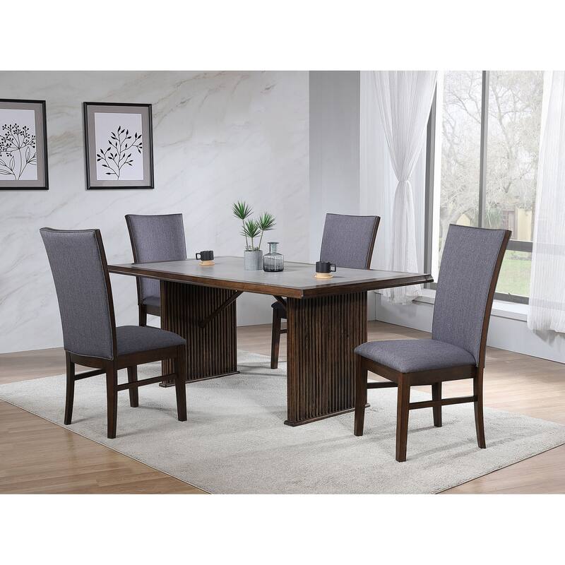 Sherwood Rectangular Dining Table Set Brown - 5-Piece