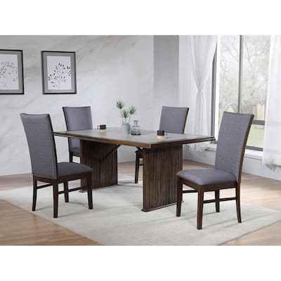 Sherwood Rectangular Dining Table Set Brown