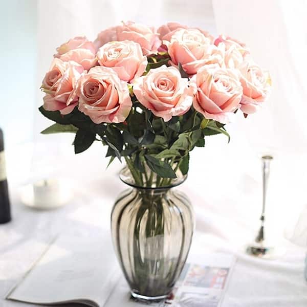 1Pc Artificial Rose Flower Miniascape Wedding Party Home Office Bonsai ...