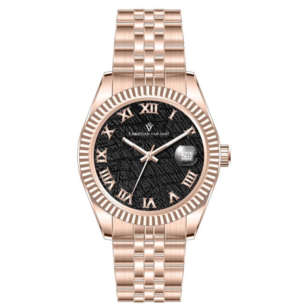 Christian Van Sant Men's Stellar Black Dial Watch - CV0705 - One Size