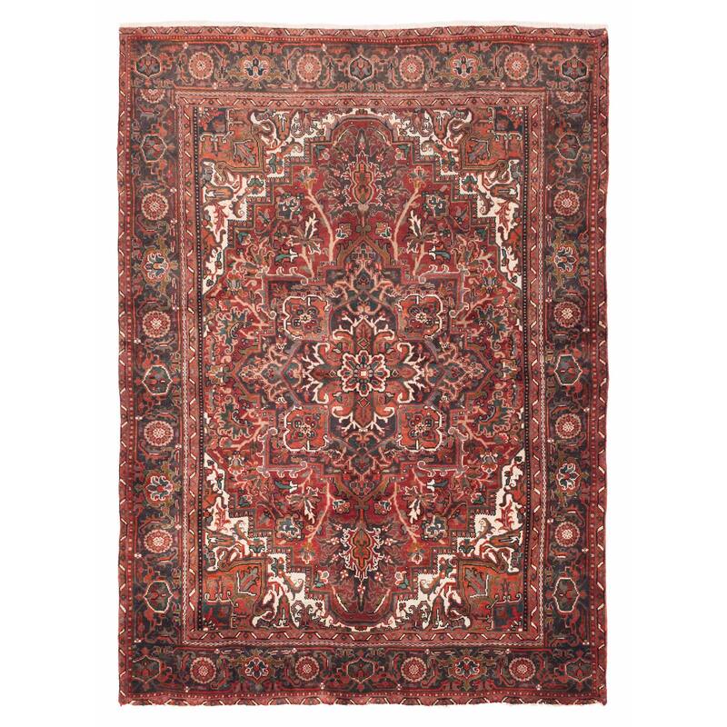 ECARPETGALLERY Hand-knotted Sarabi Red Wool Rug - 7'1 x 9'9
