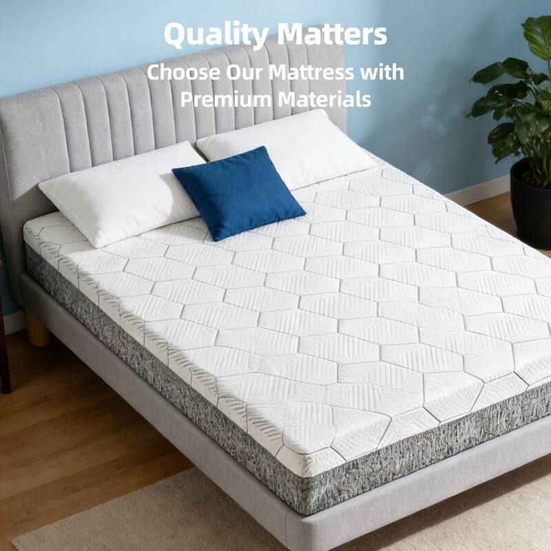 GDFStudio Ronan 12 Inch Queen Mattress with Ultra-Breathable and Sterilizing