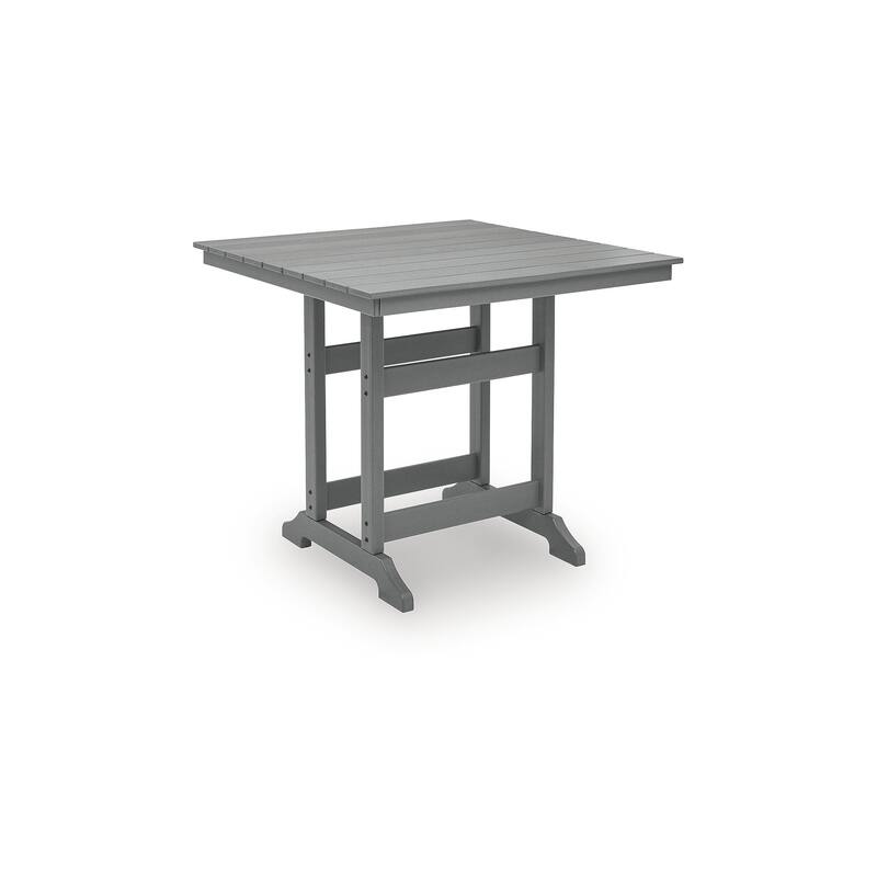 Signature Design by Ashley Ross Cove Gray Outdoor Counter Height Dining Table - 42" W x 42" D x 37" H