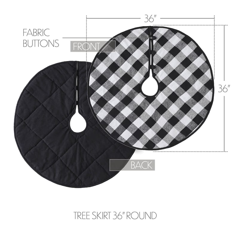 Annie Black Check Tree Skirt 24