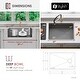preview thumbnail 5 of 13, STYLISH 27 inch Stainless Steel 16G Workstation Sink Dura-Tek Finish