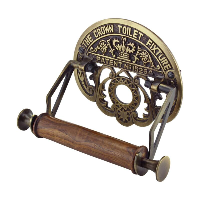 Toilet Paper Holder Stand Brass 7.5" Wall Mount Toilet Paper Roll Holder Renovators Supply - Gold