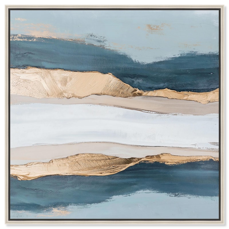 Crystalline Depths I Canvas by Art Remedy - Silver - 12" x 12"