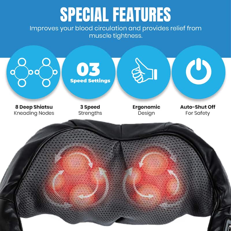 Pursonic Pursonic 3D Shiatsu Heating Back and Neck Massager - N/A