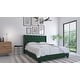 preview thumbnail 35 of 43, Bardy Upholstered Button-tufted Wingback Bed - Queen or King