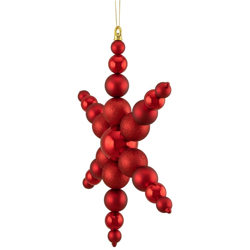 18" 3-Finish Snowflake Commercial Christmas Ornament