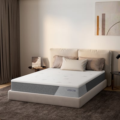 Kescas 10-inch Cooling Gel Memory Foam Medium Mattress