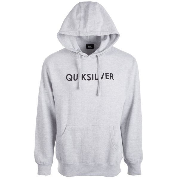 Quiksilver Mens Sweater Heather Gray Size Small S Hooded Logo Fleece. Opens flyout.